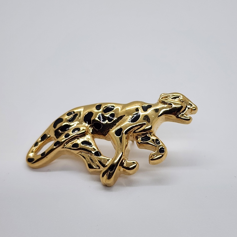 Vintage Jackie Collins Leopard Pendant Brooch